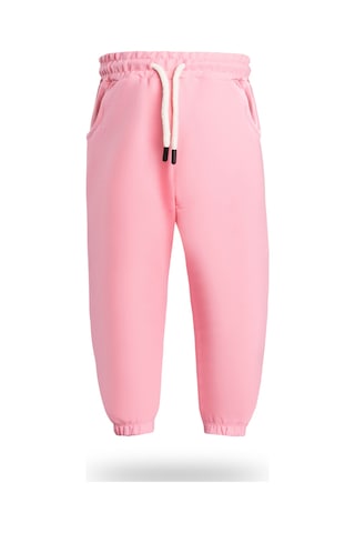 Heyadventure Kız Çocuk Jogger Eşofman Altı 3 İplik Şardonlu Cepli Paçası Lastikli Pembe