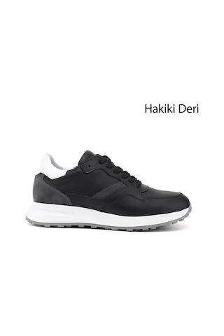 Gönderi(R) Gönderi R Erkek Siyah Bağcıklı Hakiki Deri Comfort Sneaker Ddma80338310