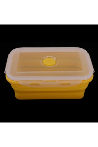 Homyl Katlanır Silikon Öğle Yemeği Kutusu Kase Bento 540ml-sarı 540ml Sarı Çok Renkli