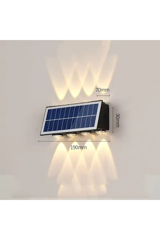 Güneş Enerjili Led Aplik Ct-8010 - Solar Enerjili Bahçe Aydınlatma Diğer