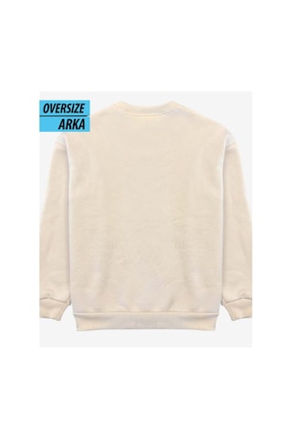 Game On Oversize Sweatshirt Bej