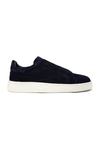Deery Erkek Gizli Bağcıklı Hakiki Süet Lacivert Sneaker - 04444mlcve02