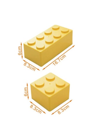 Sones Ev Tipi İstiflenebilir Yapı Taşı Düzenleyici Öğrenci Masaüstü Plastik Saklama Kutusu, Model: Kare Kırmızı Diğer