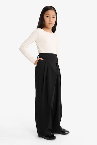 Defacto Kız Çocuk Baggy Fit Geniş Bol Paça Gabardin Pantolon G1622a825aubk59 Siyah