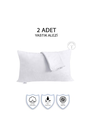 Vionel Home %100 Pamuklu 2'li Yastık Alezi Yastık Kılıfı Su - Sıvı Geçirmez 50 x 70 CM