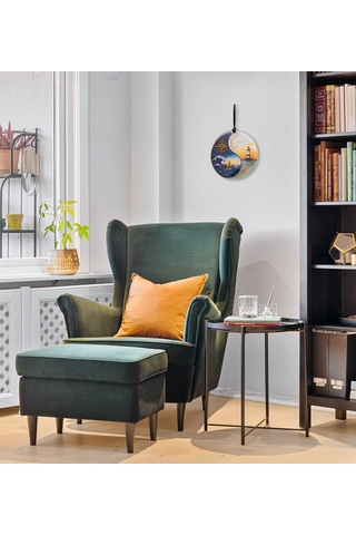 30 Cm Çap - Deniz Feneri, Pusula, Tekne Füzyon Cam Duvar Süsü