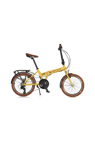 Carraro Flexi 121 20 Jant Katlanır Bisiklet 21v Mat Sarı R3 Siyah