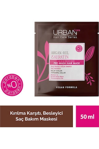 Urban Care Argan Oil ve Keratin Saç Bakım Maskesi 3 x 50 ML