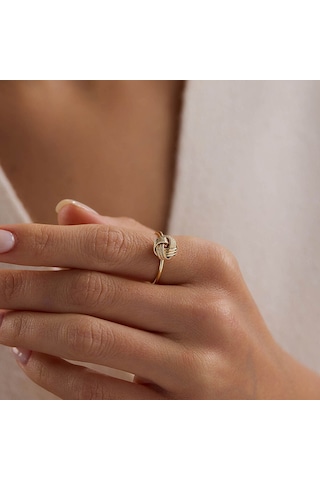 Sembol Gold 14 Ayar Altın Düğüm Model Yüzük 0,72 Gr T14648 Çok Renkli