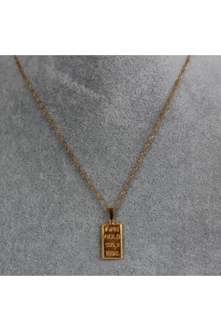 Altın Ku Lc E Tasarımlı Kolye Zincir Dahil 01 - Gold