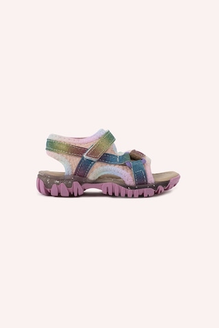 Panço Kız Bebek Cırt Cırt Detaylı Pembe Sandalet