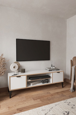 Sarmobi Arden 2 Kapaklı Tv Ünitesi Beyaz