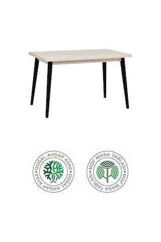 Vilinze Avanos Mdf Traverten Sabit Traverten Mutfak Masası - 70x120 Cm