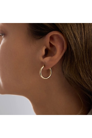 14k Altın Halka Küpe 2 Mm 2.0 Cm T14321 Renkli