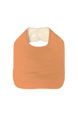 Pamuklu Sıvı Geçirmez Mama Önlüğü Bürümcük-havlu Çift Yönlü K-bej Bej - Kiremit