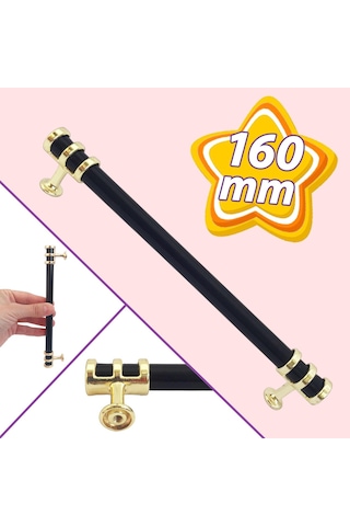 Sarmaşık Kulp Siyah Altın Gold 160 Mm Kulp Mobilya Mutfak Dolabı Çekmece Dolap Kapak Kulpu Kulbu Metal Kulpları