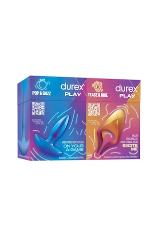 Durex Titreşimli Anal Plug Tıkaç + Durex Çok Fonksiyonlu Titreşimli Erojen Bölge Uyarıcı