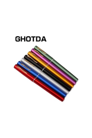 Taşınabilir Cep Teleskopik Mini Olta Kamışı Kalem Şekli Katlanmış Olta Makara Tekerleği İle Black