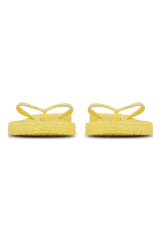 Ilse Jacobsen Pale Banana Cheerful01 - Sarı Simli Parmak Arası Terlik-7020 Sari