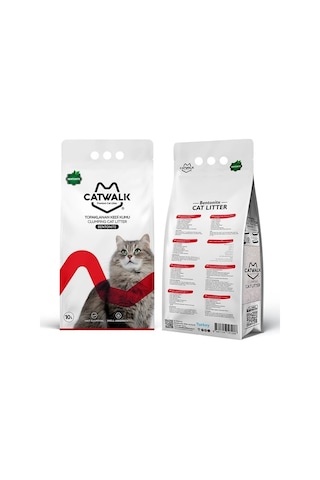 Catwalk Bentonit Topaklaşan Kedi Kumu 2 x 10 L