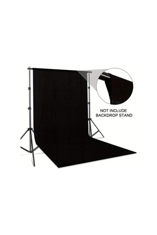 Willowhaven Siyah 100x150cm Düz Chromakey Fotoğraf Stüdyo Perdesi Siyah