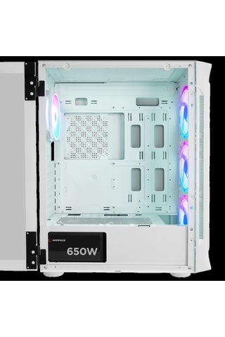 Rampage Prolıx Mesh 650w 80+ Beyaz 4 12cm Argb Fan Manyetik Temperli Camlı Atx Mid-t Gaming Oyuncu K
