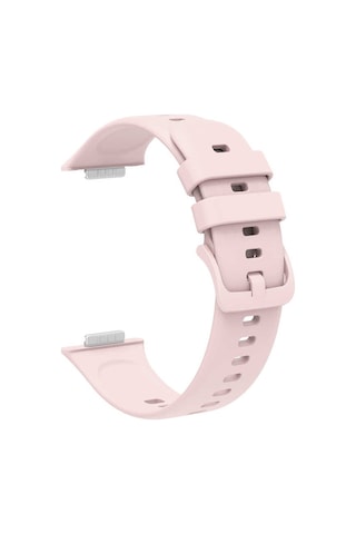 Ekılıf - Huawei Watch Fit 2 Uyumlu - Kordon Silikon Kordon Krd-43 - Pembe