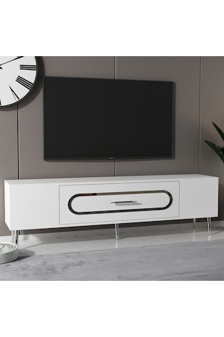 Dekop3ct Tv Sehpası Beyaz-gümüş