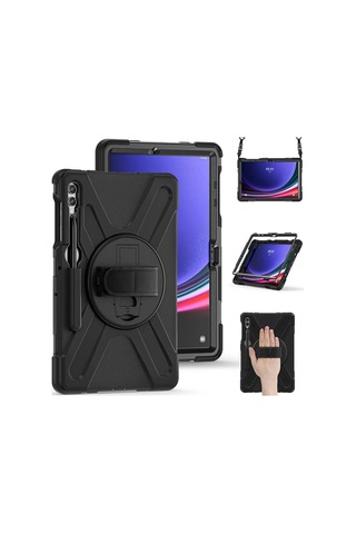 Galaxy Tab S9 Fe Plus 12.4 Uyumlu Amazing Tablet Kılıf Standlı Koruyucu Kapak Arka Kapak