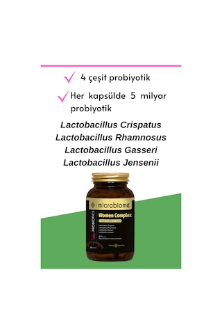 Microbiome Probiotic Women Complex 30 Kapsül