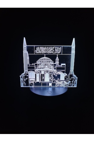 3d Ayasofya Figürlü Gece Lambası Çok Renkli