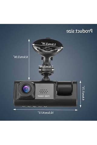 Aoyingnettech Yurt Yönlü 3 Kameralı Araç Dvr Kayıt Cihazı - 1080p Hd İç/dış Kamera