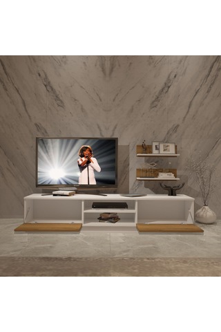 Decoraktiv Eko 4b Mdf Dvd Tv Ünitesi Tv Sehpası Beyaz - Pera