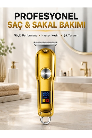 Profesyonel Tıraş Makinesi 120 Dakika Kullanım T Bıçaklı 3 Taraklı Usb Şarjlı Saç Sakal Kesme Makinesi - Lisin 1 - 2 Saat