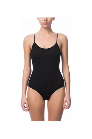 NBB Kadın Siyah Ince Askılı Çıtçıtlı Body 2935 001