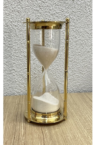 Vintage Pirinç Kum Saati 4 Dakikalık Özel Çay Demleme Zamanlayıcısı