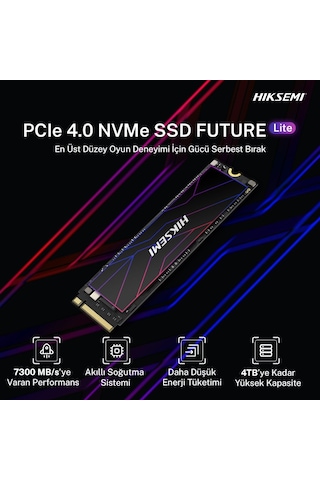Hiksemi Future Lite 512gb Ssd, Pcle Gen 4x4, Nvme, 6320mb/s Okuma Hızı, 3111mb/s Yazma Hızı