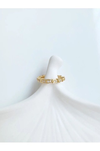 Vip Gold Taşlı Ayarlanabilir Yüzük Altın
