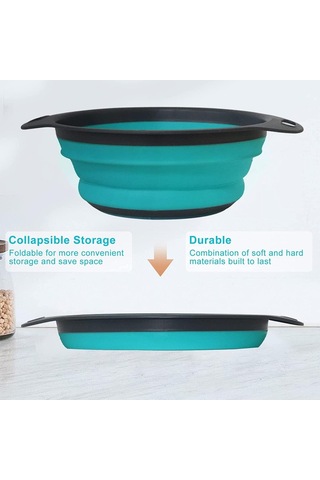 Silikon Mutfak Maşası 2'li Paket Yuvarlak Saplı Makarna, Sebze Ve Meyveleri Süzmek İçin Mükemmel B Diğer