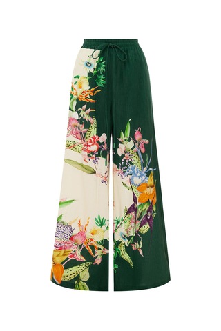 Alemais Şık Geniş Paça Pantolon Multi Colour