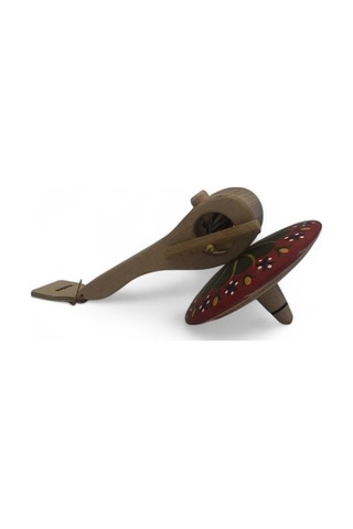 Çarkino Ahşap Topaç Kırmızı