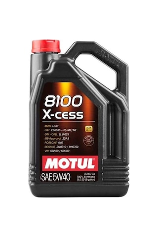 Motul 8100 X-Cess 5W-40 Tam Sentetik Motor Yağı 5 L