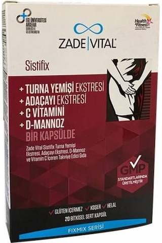 Zade Vital Sistifix Takviye Edici Gıda 20   Kapsül