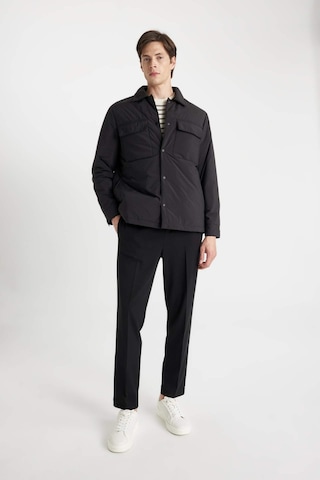DeFacto Siyah Su İtici Şişme Mont Slim Fit Dar Kesim Gömlek Yaka Çıtçıtlı Cepli D1230AX24WNBK27