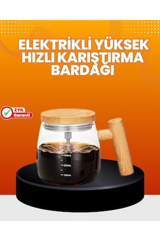 Isıtıcılı Manyetik Karıştırıcı Kupa 400 Ml C Tipi Şarjlı Akıllı Tasarım Ahşap