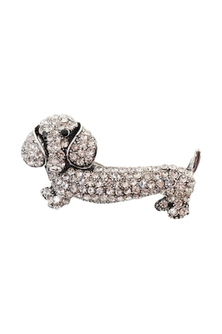 Dakhund Köpeği Broş. Yaka Iğnesi Broş. Taşlı Tasarım Broş. Kadın Broş. Erkek Broş. Broş. Unisex Gümüş