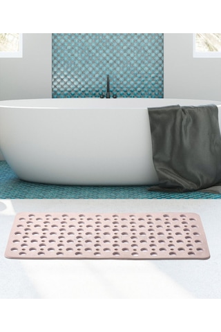 İsgstore Vantuzlu Banyo ve Duşa Kabin Dikdörtgen Küvet İçi Kaydırmaz Vantuzlu Banyo Paspası Pembe Diğer