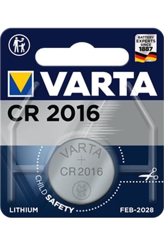 Varta Cr 2016 3 Volt Lityum Tekli Pil