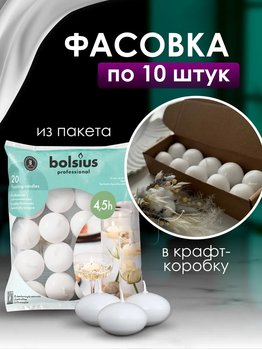 Bolsius Şamdan Gibi Yüzen Çay Veya Mumlu Hediye Seti 251307046 Beyaz