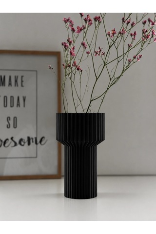 3d Baskı Modern Dekoratif Çiçek Vazosu - Minimal Silindir Tasarımlı Masaüstü Vazo, Ev Ve Ofis Dekoru Çok Renkli